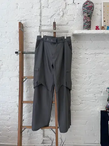 WAS-24459 KIKO KOSTADINOV Grey Cargo Pants