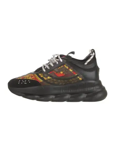 Leather Printed Chunky Sneakers