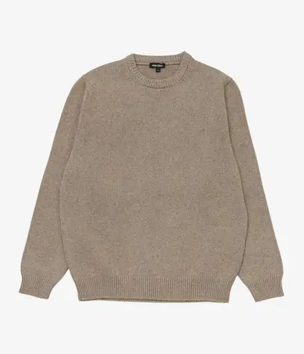 EVAN KINORI ''CREWNECK SWEATER | UNDYED YAK WOOL'' (LIGHT BROWN)