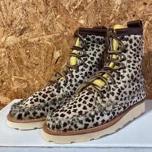 YUKETEN BEAMS Maine Guide Boots 6 コラボ 別注 限定 ハラコ レザー Leopard