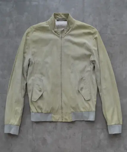 🎱 RUFFO Leather Jacket Check Bomber ZIp Vintage RAF SIMONS