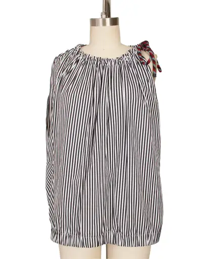 Dries Van Noten Striped Bubble Top