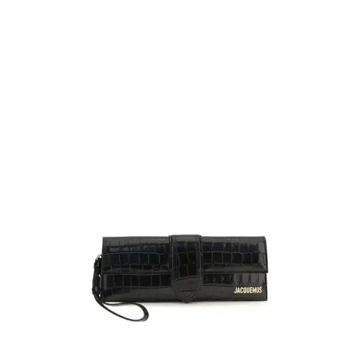 Black Calf Leather Bos Taurus Clutch Bag
