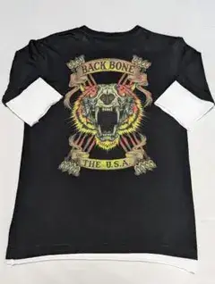 バックボーン 重ね着風 Tシャツ USA製 虎 ロカビリー アメリカ