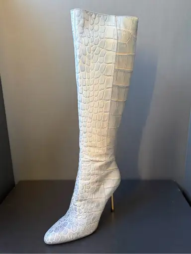 GIANNI VERASCE crock embossed knee high boots