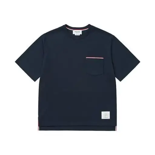 Short Sleeve Stripe Chest Pocket Men's T-Shirt
