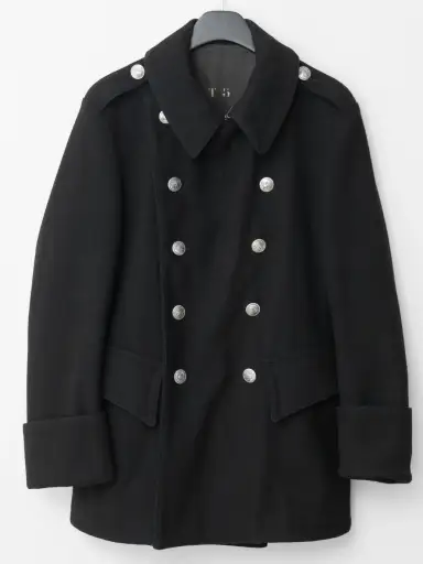 A/W 06 Swiss Military Coat Black (Melton Wool Nylon)