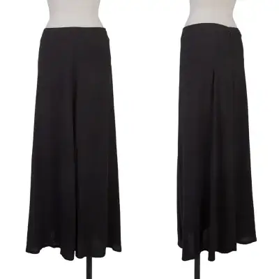 Yohji Yamamoto NOIR Wool Rayon Flare Skirt Black 3