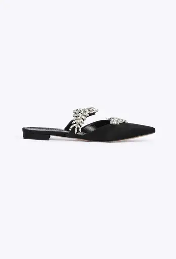 Lurum Satin Embellished Flats