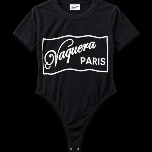 VAQUERA 바케라 PARIS Logo Leotard Bodysuit S