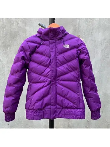 North Face Purple Down Jacket with Hood 600