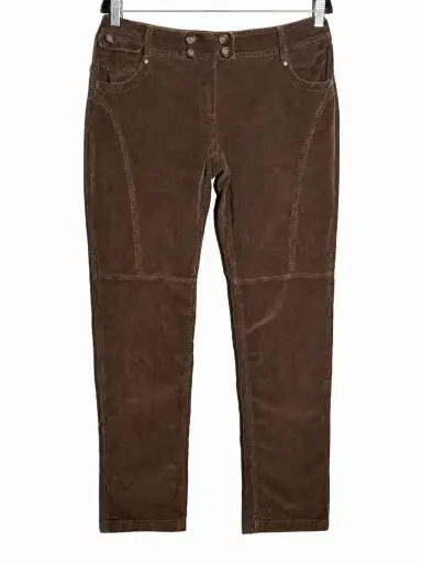 Linea Emme Women’s Brown Corduroy Trousers W33 L32 Y2K