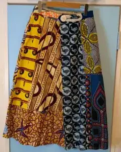 TIGRE BROCANTE 　アフリカンパッチワーク リメイクスカート