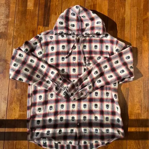 Supreme Number Nine Hooded Flannel Shirt