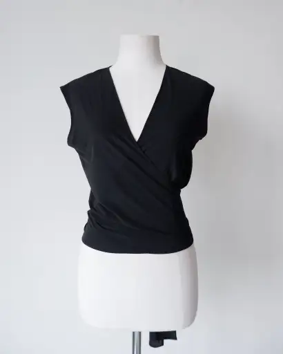 Norma Kamali wrap blouse