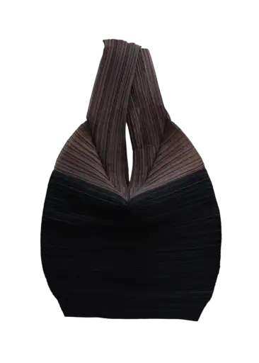 ISSEY MIYAKE Black/Brown Pleated Mini Tote
