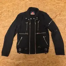 Blackmeans Single Rider Leather Jacket Black Zip Pockets D-Ring