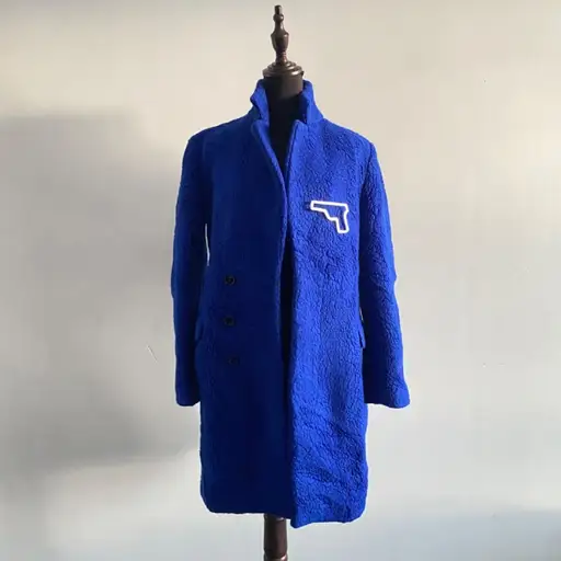 FW09 Yves Saint Laurent Electric Blue Wool Coat.