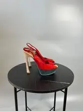 Women's Yves Saint Laurent Rive Gauche Suede Platform Pumps Size EU 39 (Y0498)