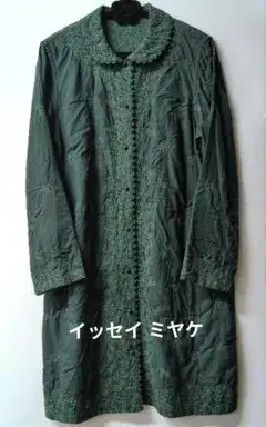 HaaT ISSEY MIYAKE　総柄 刺繍 コットン ロングコート インド製