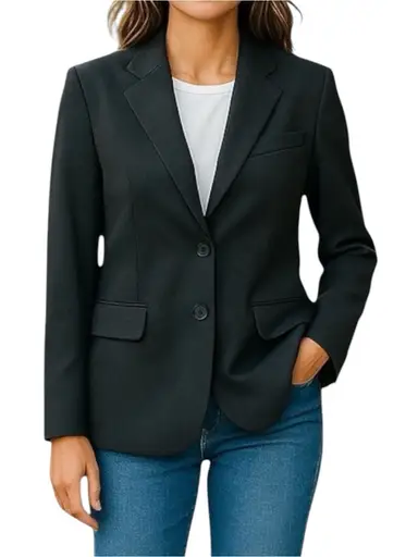 Norma Kamali Dark Gray Classic Blazer NWOT Size 14 Academia Office