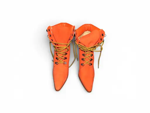 Manolo Blahnik Orange Oklamod Boots
