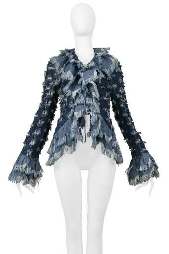 VIVIENNE WESTWOOD ANGLOMANIA "CUT AND SLASH AND PULL" DENIM JACKET