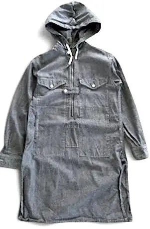 ENGINEERED GARMENTS JAPAN. Hooded Long Bush Cotton Shirt