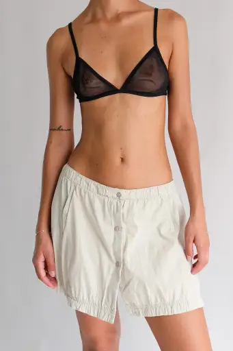 PRADA SPORT MINI SKIRT IN BEIGE COTTON