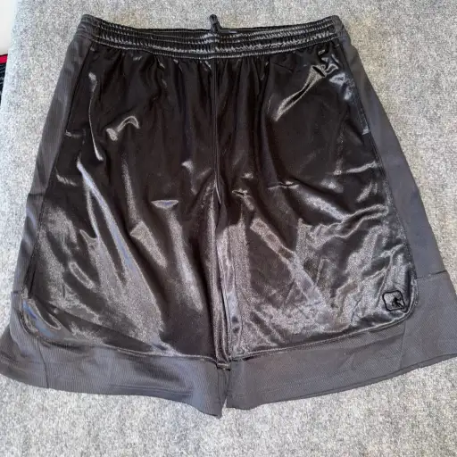AND1 Dark Gray Dazzle Baggy Hoop Shorts Mens 2XL Rare