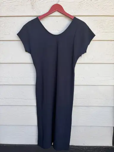 Giorgio Armani Cap-Sleeve Scoop Neck Sheath Dress sz 44