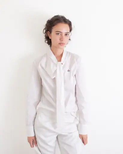 '00s White Button Up Shirt