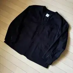 ts(s) ノーカラージャケット ネイビー ヘリンボーン