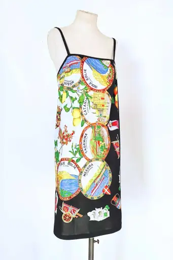 DOLCE&GABBANA Fall Winter 1998 printed dress