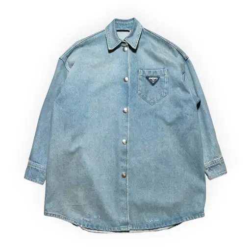 Prada 2021 Oversized Denim Overshirt