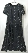 COMME des Garcons RO-O012 Short Sleeve All-Over Print Dress XS 42.5 in Length