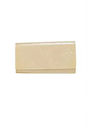 Louis Vuitton - Pastel Yellow Leather Monogram Key Pouch