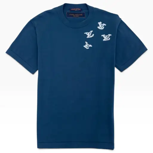 LOUIS VUITTON JAZZ TRUMPETER KNIT TOP BLUE M | Medium, Blue