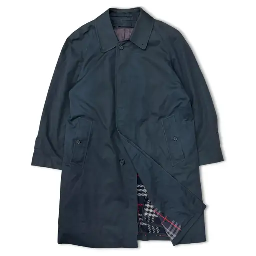 【BURBERRYS】short coat Burberry 英国製　バーバリー　コート　ネイビー