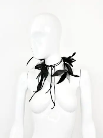 Jean Paul Gaultier 1993 Laser-Cut Leaf Wrap Choker