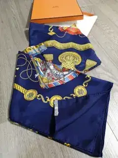 未使用 HERMES エルメス カレ90 LES TAMBOURS スカーフ