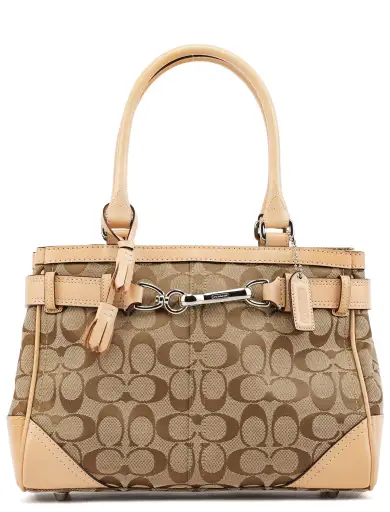 8K06 Beige Tan Signature Hamptons Tote Bag