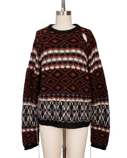 Raf Simmons Pierced Knit Sweater