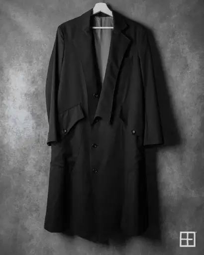 Sulvam Asymmetric Cut Lapel Coat (SO-C01-100)