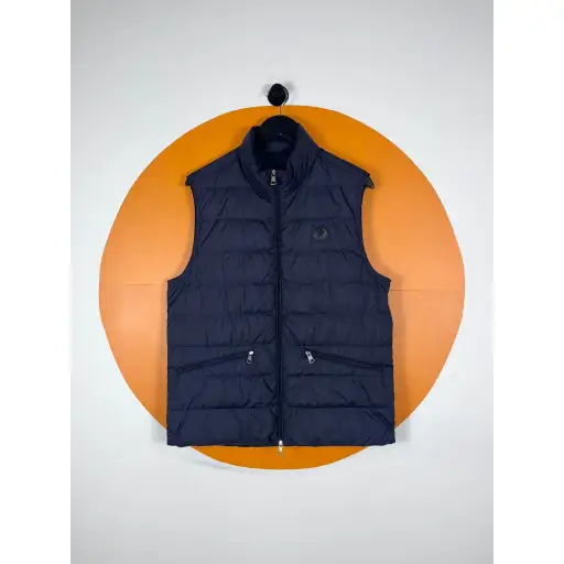 Moncler down vest puffer chest logo France designer rare
