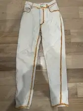 Eckhaus Latta Seam Painting Narrow Leg Jeans Size 27