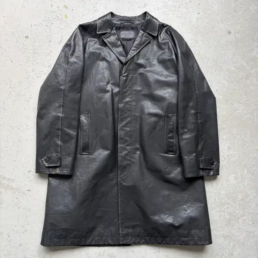 Prada 2022 Calf Leather Long Coat (48)