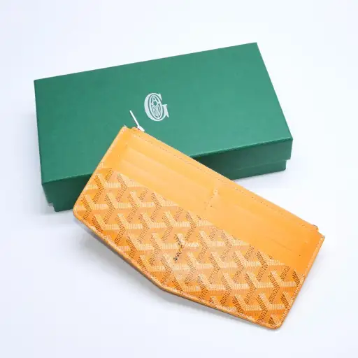 極美品 GOYARD ゴヤール Insert Louise インサートルイーズ 長財布 マルチウォレット PVC レザー イエロー 中古 4a008900