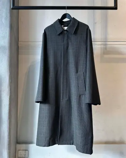 Song For The Mute Sample houndstooth check overcoat