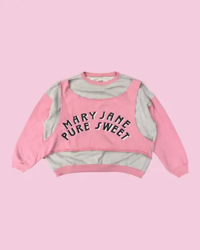 kapital mary jane layered sweatshirt